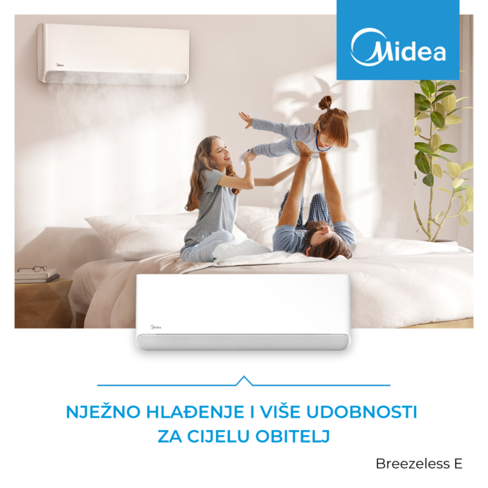 Klima uređaj Midea Breezeless E CB1-18HRFN8-I CB1-18HFNX-O i CB-12HRFN8-I CB1-12HFNX-O